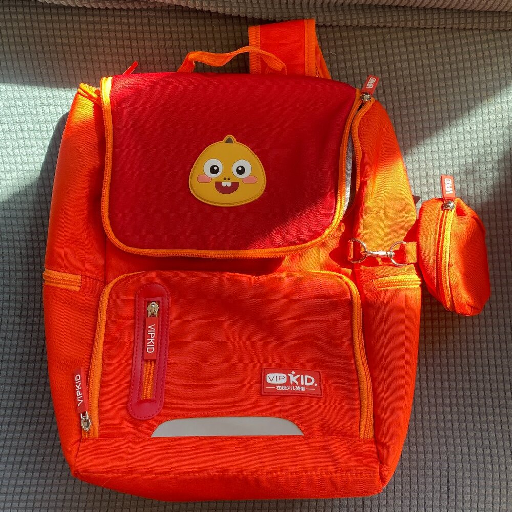 Orange and Red Backpack VIPKID Dino for Online ESL Teacher
